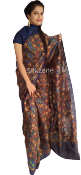 Pure Tussar Silk print saree