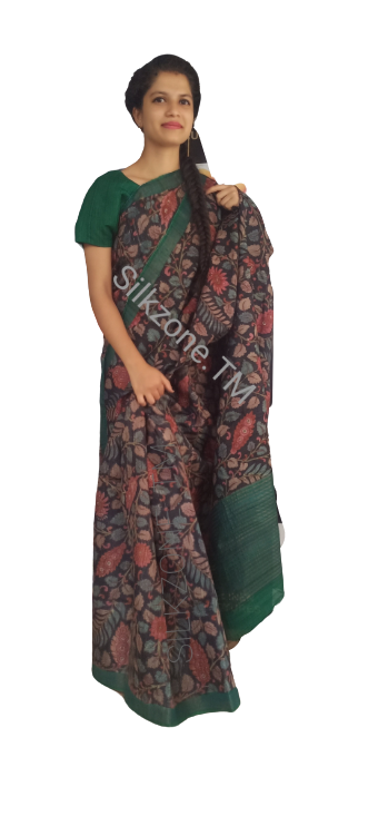 Pure Tussar Silk print saree
