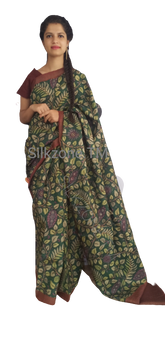 Pure Tussar Silk print saree