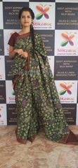 Pure Tussar Silk print saree