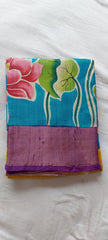 Pure Tussar Silk print saree