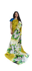 Pure Tussar Silk print saree