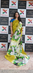 Pure Tussar Silk print saree