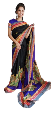 Pure Tussar Silk print saree