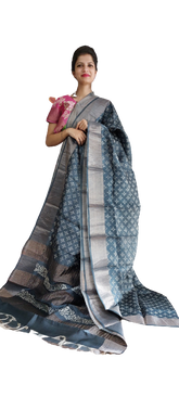 Pure Tussar Silk print saree