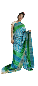 Pure Tussar Silk print saree