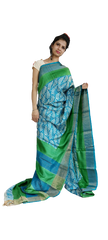 Pure Tussar Silk print saree