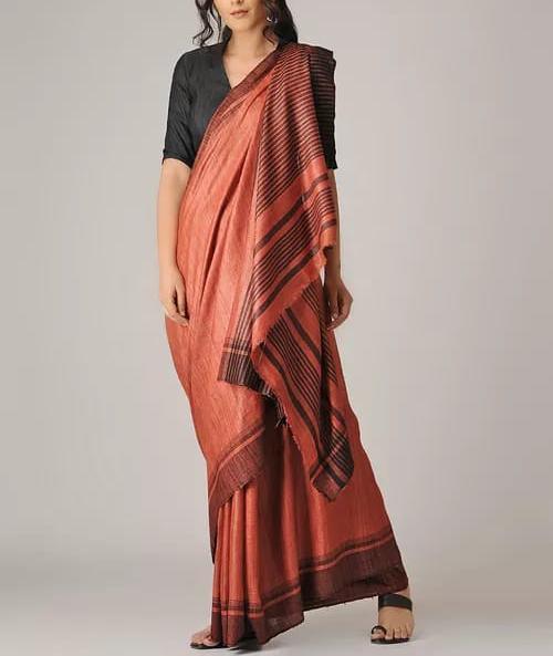 Tussar ghicha silk saree silkzon.in