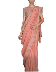 Linen saree silkzon.in