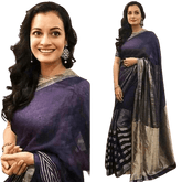 Linen saree silkzon.in