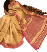 Tussar ghicha silk saree silkzon.in