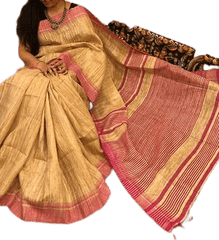 Tussar ghicha silk saree silkzon.in