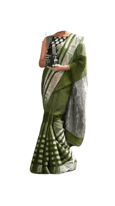 Linen saree silkzon.in