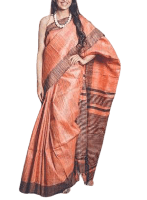 Tussar ghicha silk saree silkzon.in