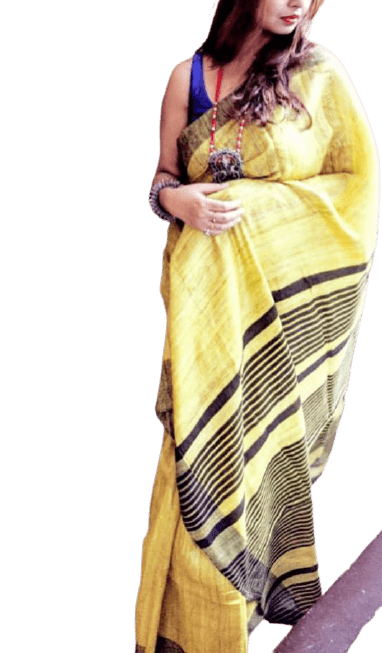 Tussar ghicha silk saree silkzon.in