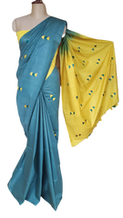 Soft silk embroidery saree SILK ZONE