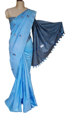 Soft silk embroidery saree SILK ZONE