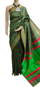 TUSSAR SILK PRINT SAREE