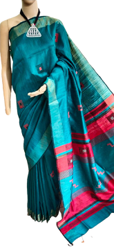TUSSAR SILK PRINT SAREE