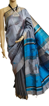 TUSSAR SILK PRINT SAREE