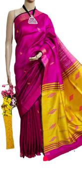 Pure Tussar Silk print saree