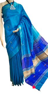 Pure Tussar Dupion silk sarre SILK ZONE