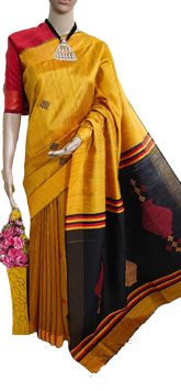 TUSSAR SILK PRINT SAREE