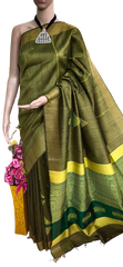TUSSAR SILK PRINT SAREE