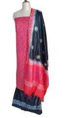 Soft Silk hand print suit SILK ZONE