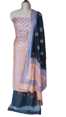 Soft silk hand print suit SILK ZONE