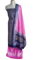 Soft silk hand print Suit SILK ZONE