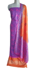 Soft Silk hand print suit SILK ZONE