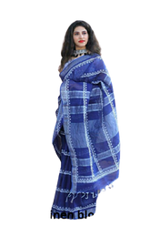 Khadi linen block saree SILK ZONE