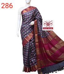 Pure Tussar Silk print saree