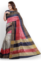 Pure Tussar Silk print saree