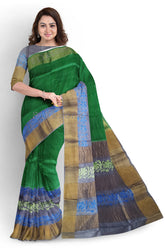 Pure Tussar Silk print saree