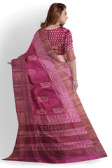 Pure Tussar Silk print saree