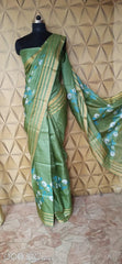 Pure Tussar Silk print saree