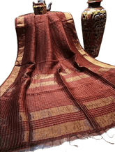 Plain linen saree silkzon.in