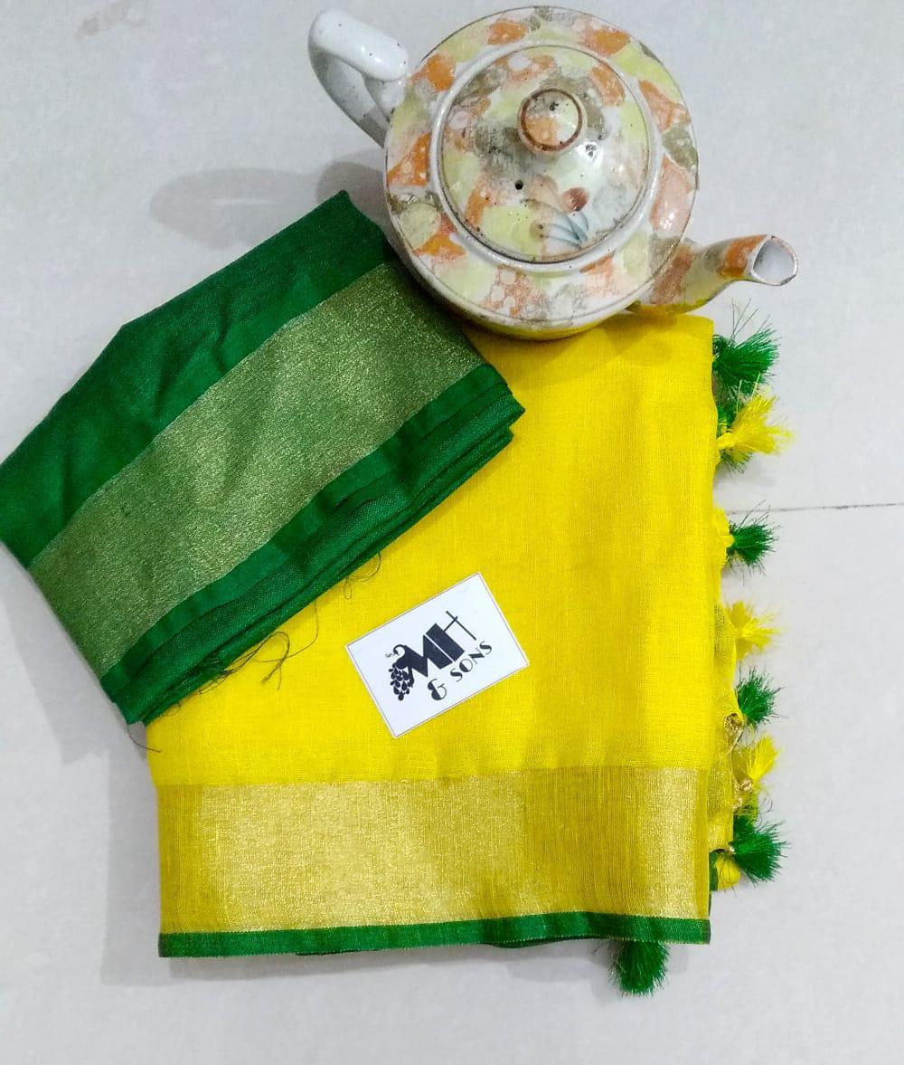 Linen plainsaree silkzon.in