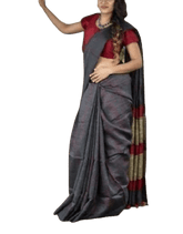 Linen plain saree silkzon.in
