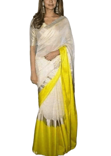 Linen plain saree silkzon.in
