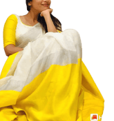 Linen plain saree silkzon.in