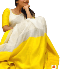 Linen plain saree silkzon.in