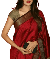 Linen plain saree silkzon.in