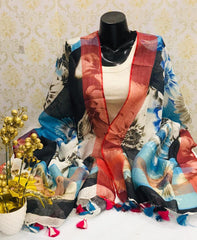 Linen digitalprintdupatta silkzon.in