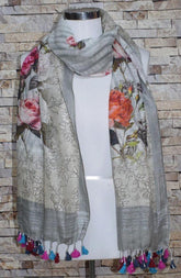 Linen digitalprintdupatta silkzon.in
