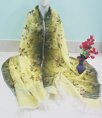 Linen digital printdupatta silkzon.in