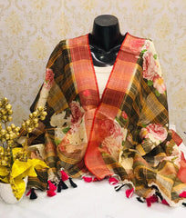 Linen digital print dupatta silkzon.in