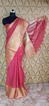 Linen plain saree silkzon.in